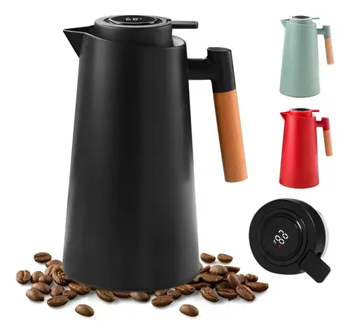 Garrafa Térmica 1 Litro Com Termômetro LED Para Chás e Café