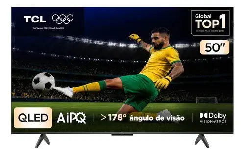 Smart TV TCL 50" QLED 4K Google TV HDR10+ Dolby Atmos 50P7K
